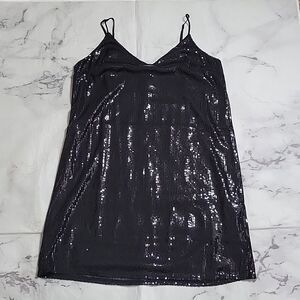 A New Day Black Sequin Slip Dress